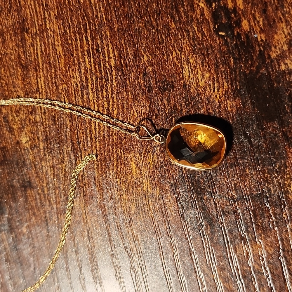 Amber Gold Necklace